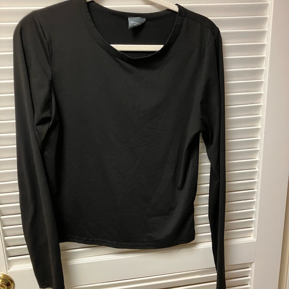 Olivia Rae Midnight Black Long Sleeve Tee